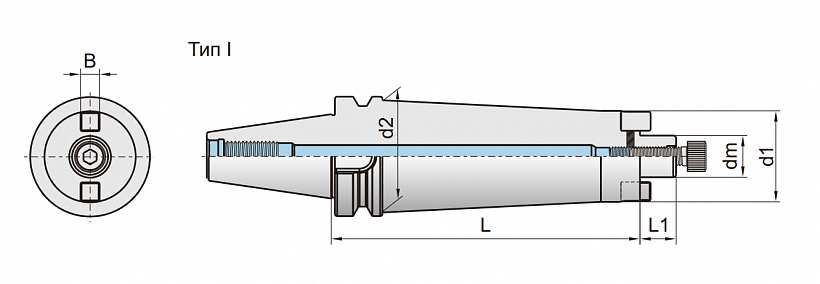 Усиленный патрон для насадных фрез-BT40/BT50 