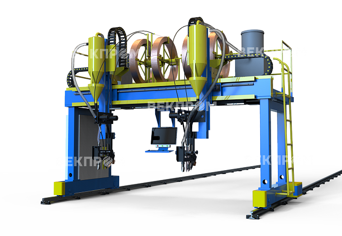 Установка для сварки двутавровой балки портального типа фото